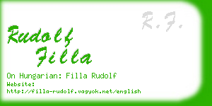 rudolf filla business card